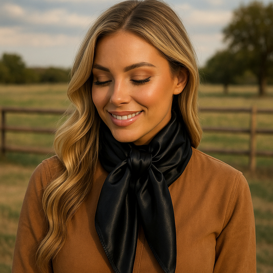 Solid Black Wild Rag