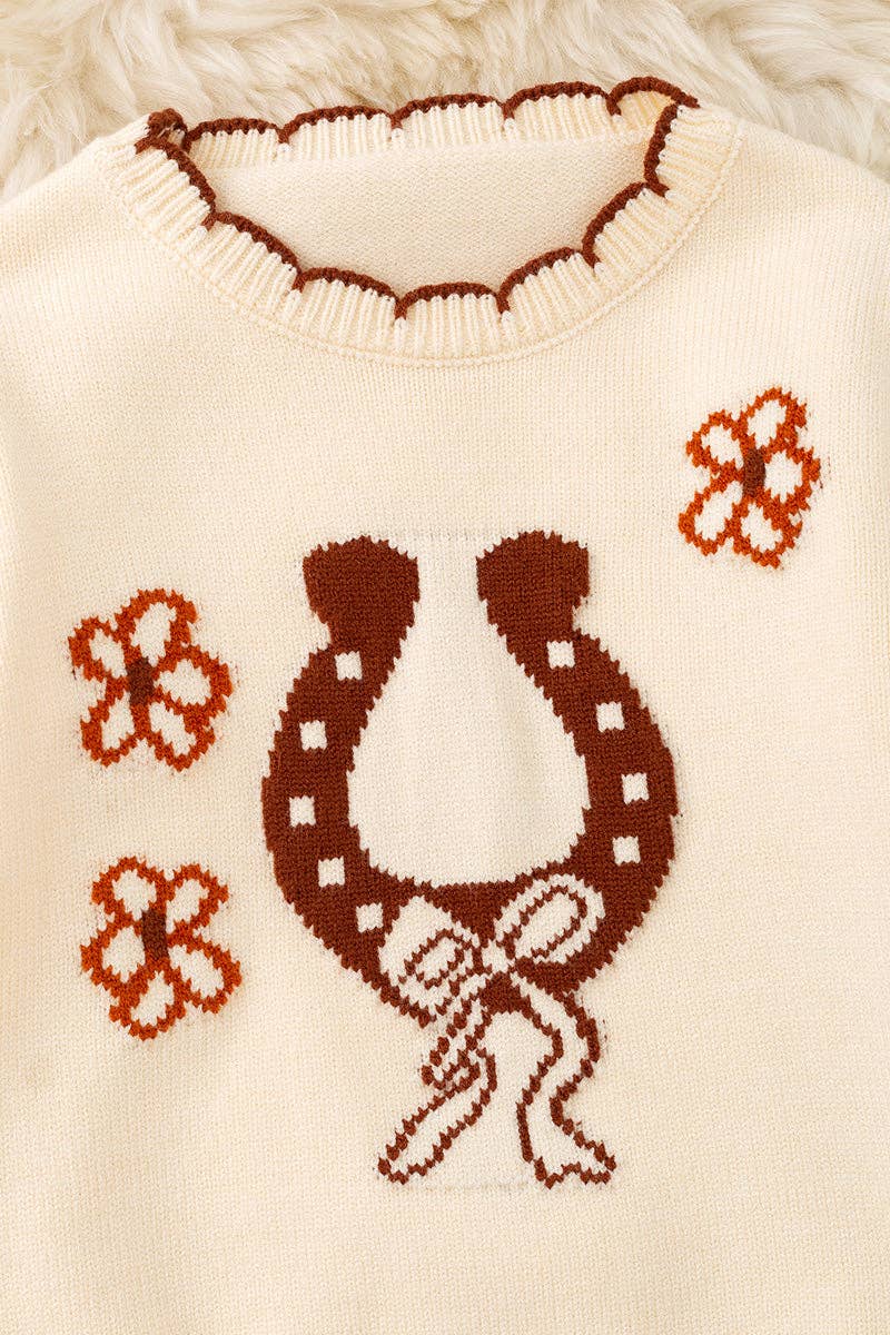 Horseshoe Flower Sweater