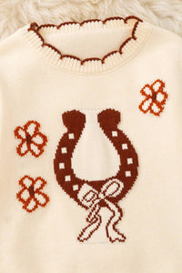 Horseshoe Flower Sweater