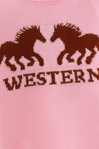 Pink Western Sweater