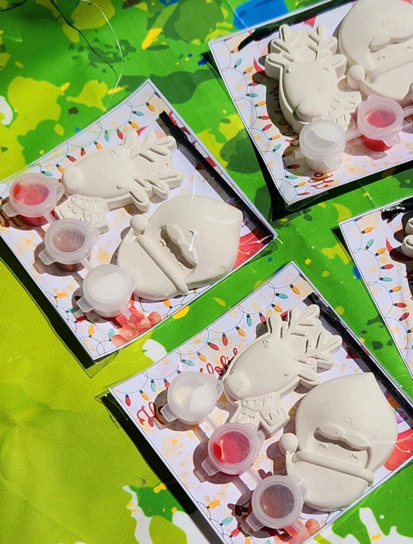 Santa & Reindeer Plaster Paint Kits