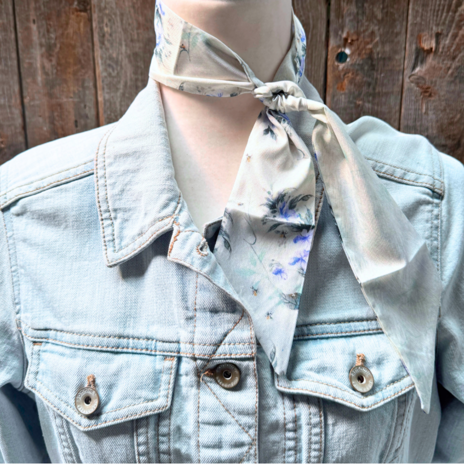 Blue and Green Western Skinny Mini Wild Rag