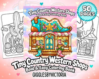 Tiny Country Western Shops Coloring Book