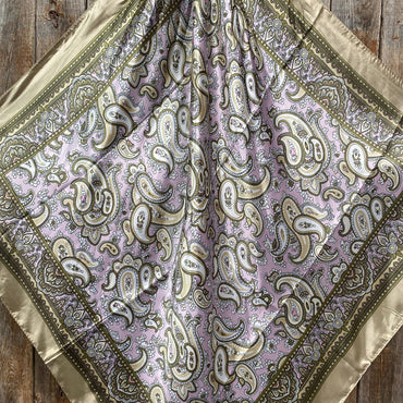 Tan & Pink Paisley Wild Rag