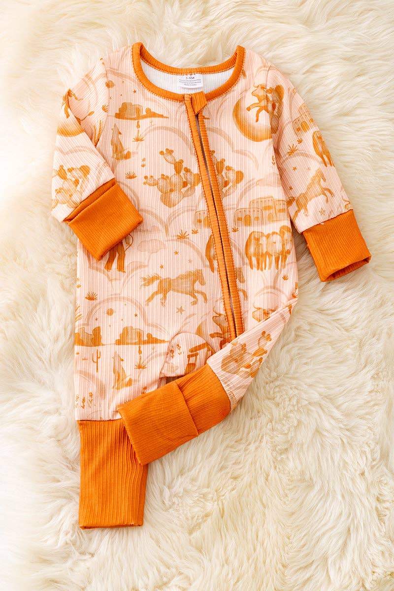 Multi-Printed Western Onesie