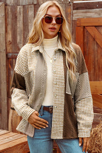 Patchwork Loose Shacket