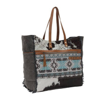 Cowhide Turquoise Weekender