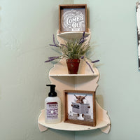 Highland Cow on Toilet Wood Frame Sign
