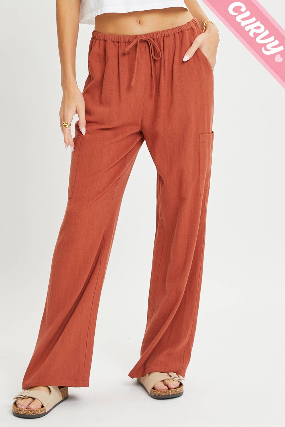 Brick Linen Pants