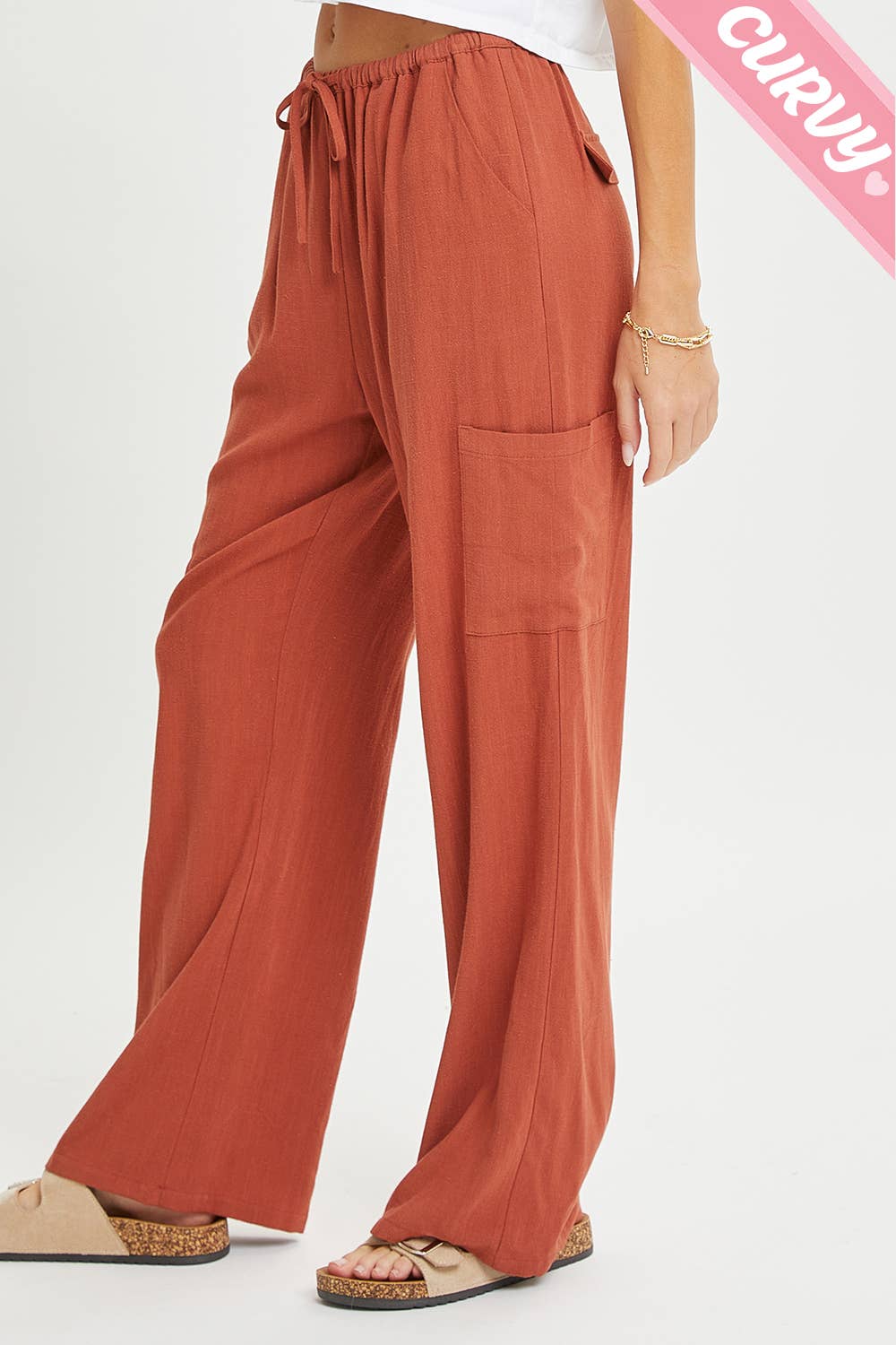 Brick Linen Pants