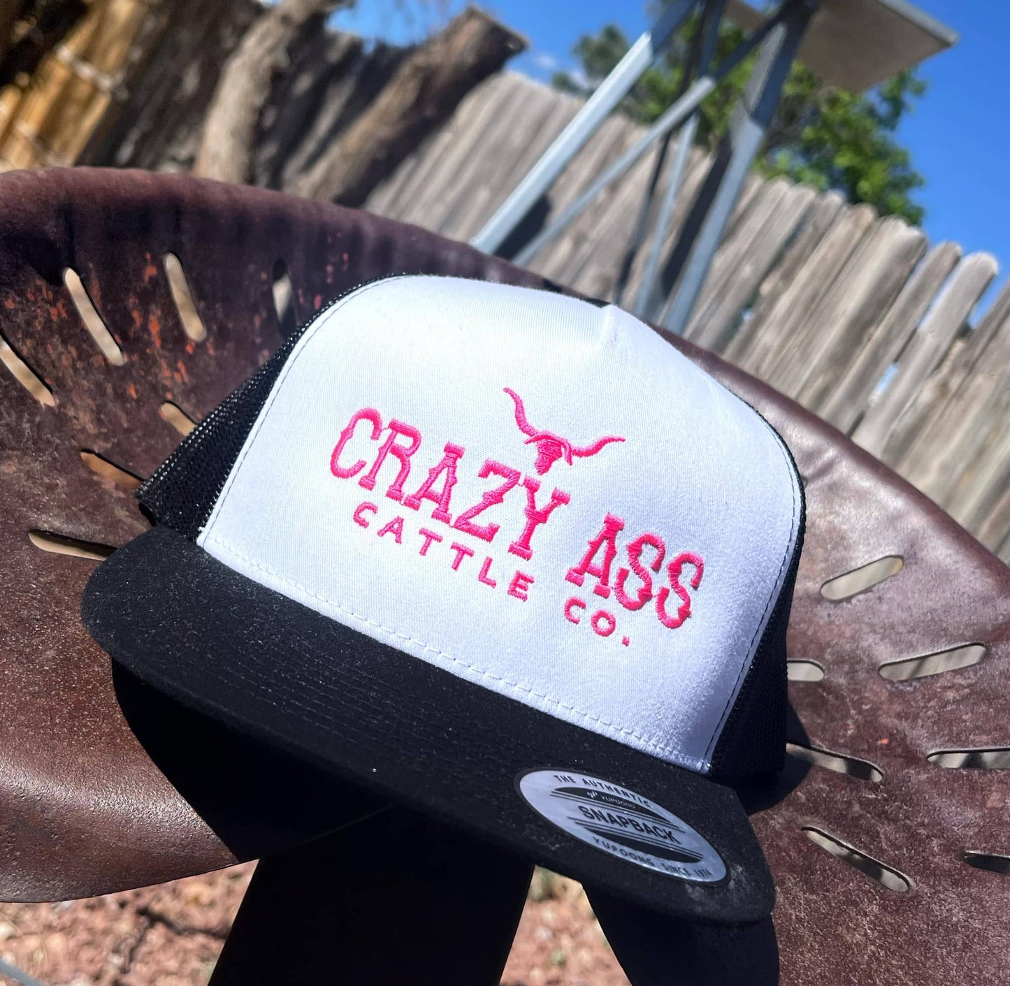 Pink Crazy Ass Cattle Co Hat