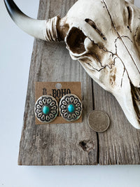Western Stone Stud Earrings