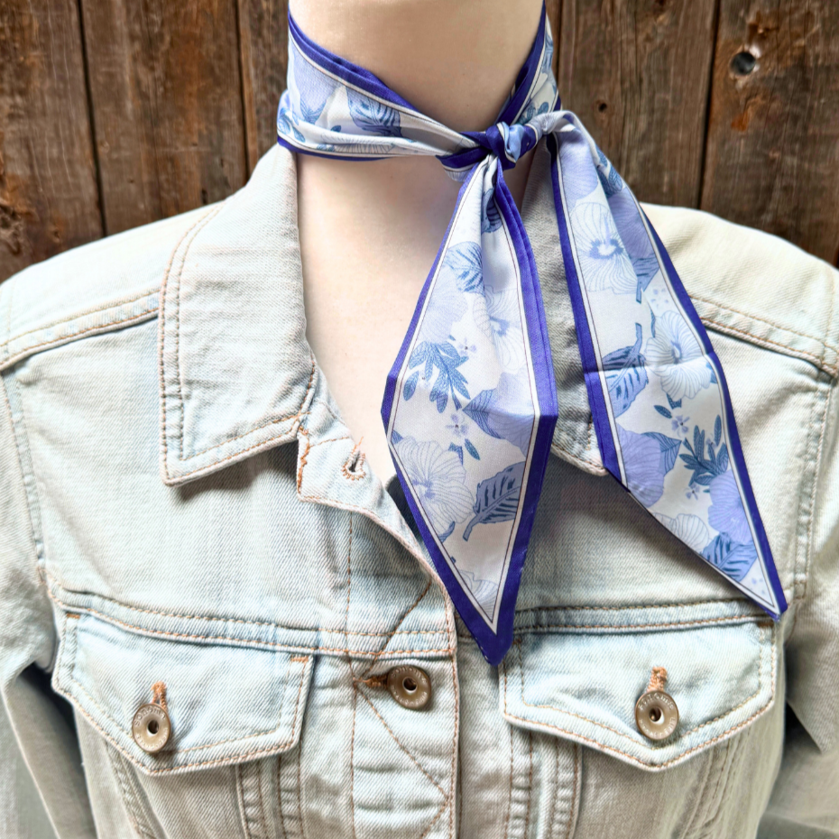 Blue Western Skinny Mini Wild Rag