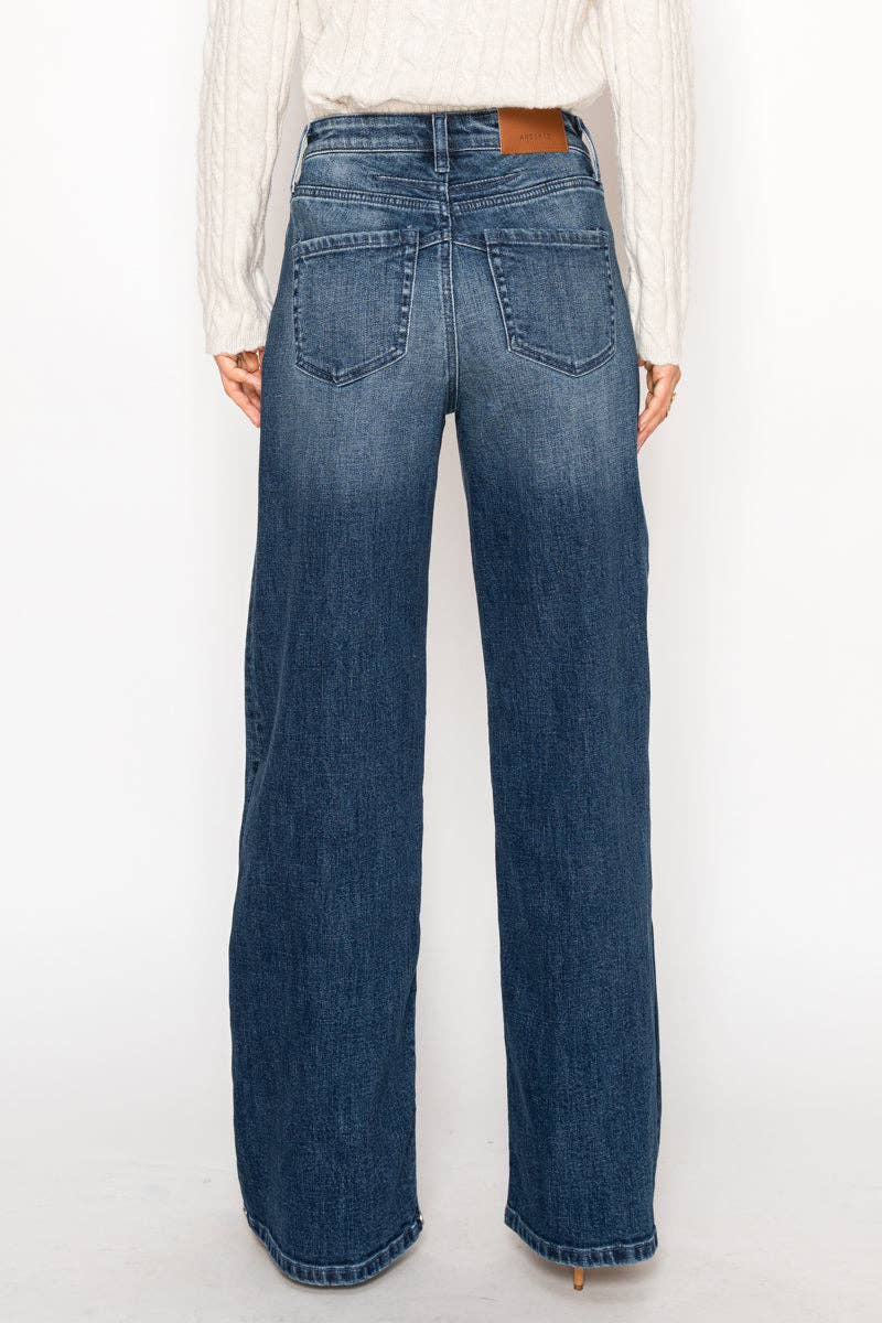 HIGH RISE A-WIDE JEANS