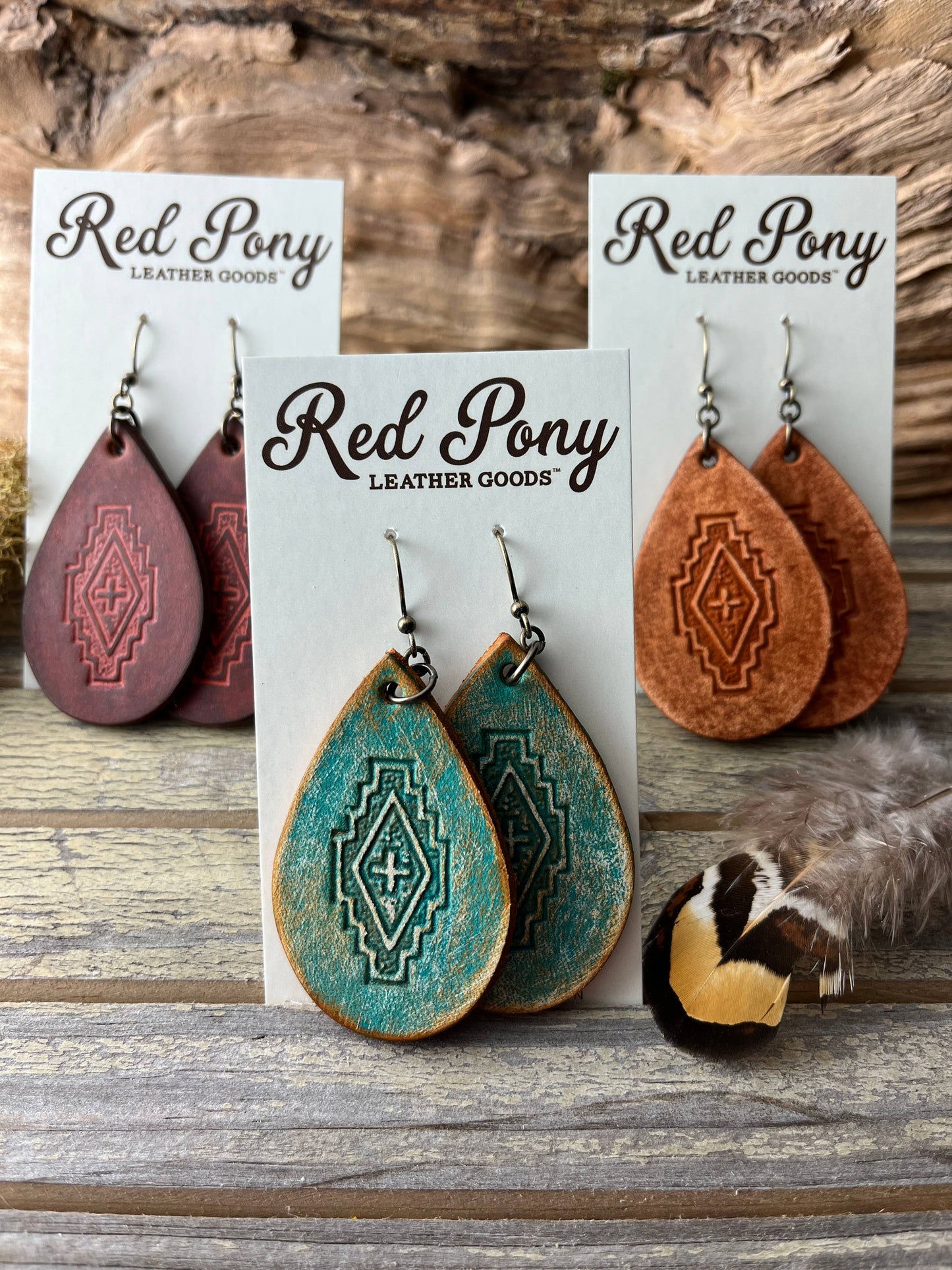 Leather Earrings Southwest Style