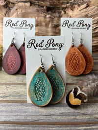 Leather Earrings Southwest Style