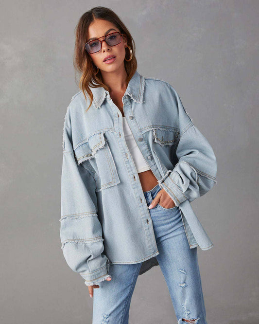 Denim Pockets Loose Shirt