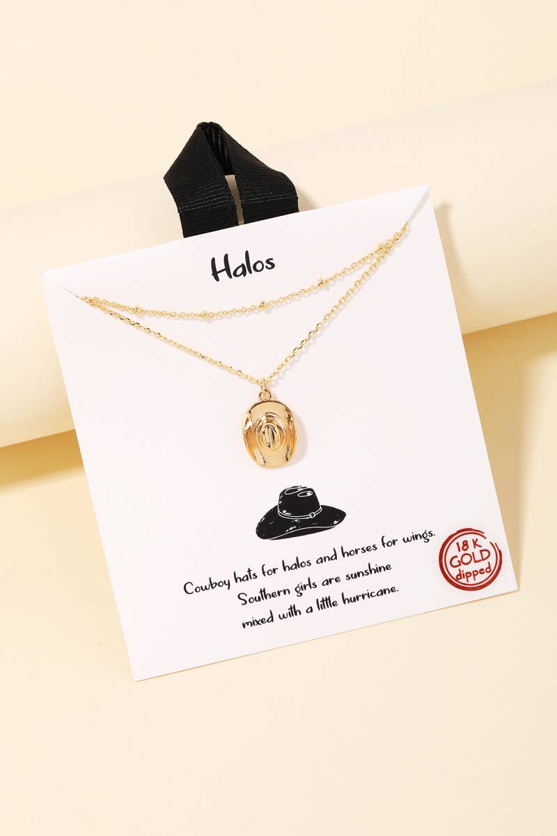 Cowboy Hat Layered Necklace