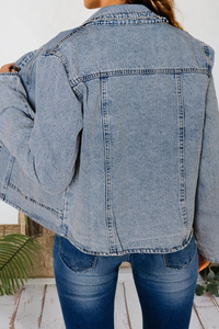Scallop Collar Denim Jacket