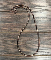 Copper-tone Bead Necklace