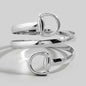 Double Equestrian Horse Bit Ring Bangle Bracelet