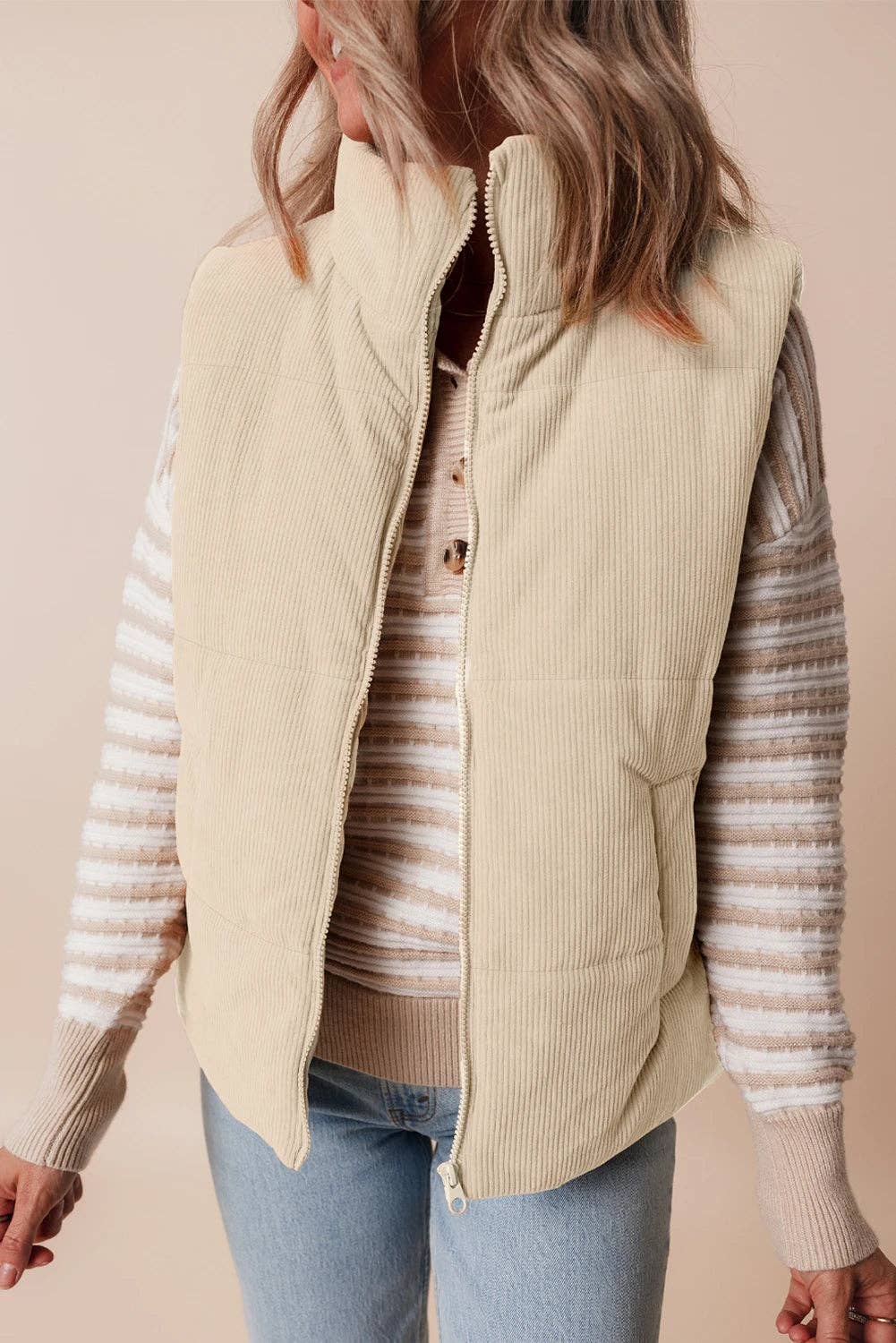 Corduroy Puffer Vest