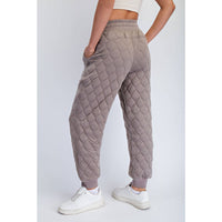 Taupe Quilted Jogger Pant