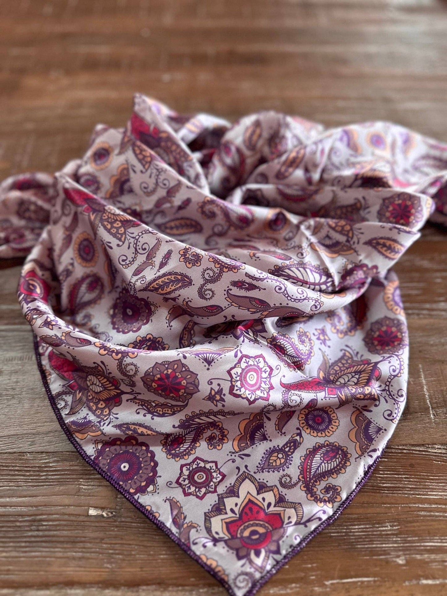 Lavender Paisley Wild Rag