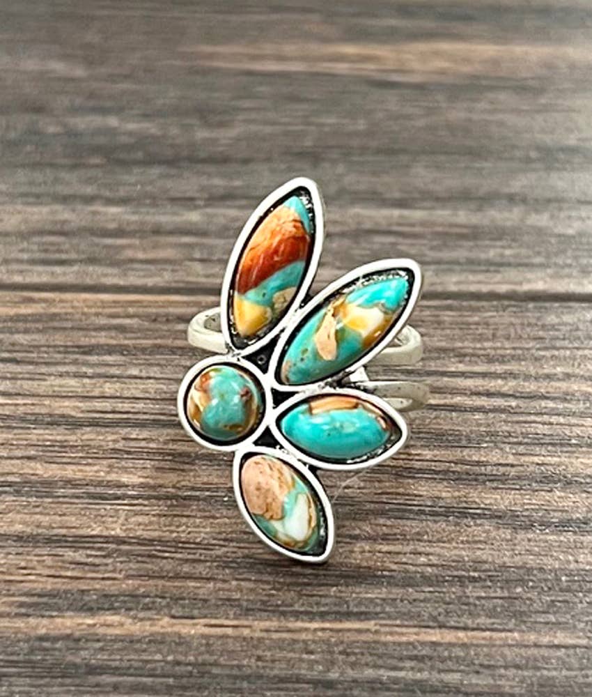 Gemstone Adjustable Ring