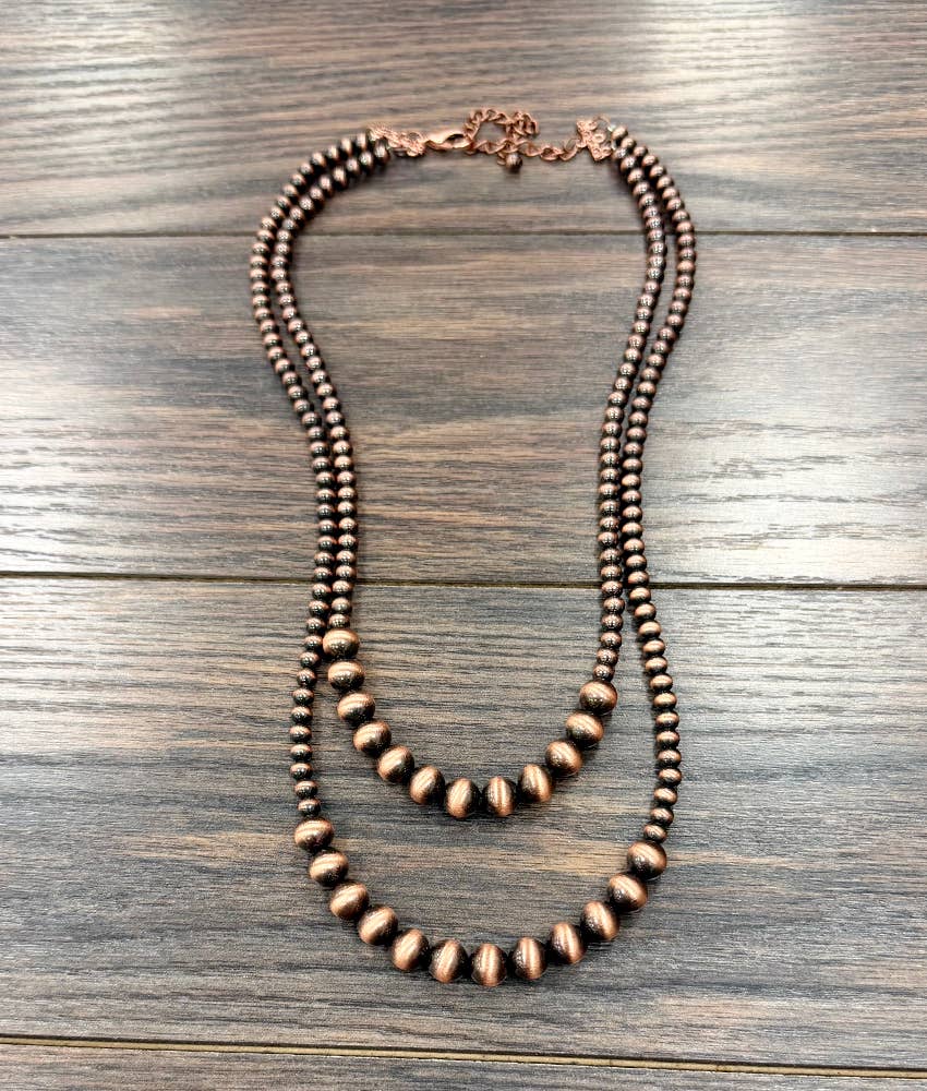 2 Strand Copper Necklace