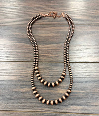 2 Strand Copper Necklace