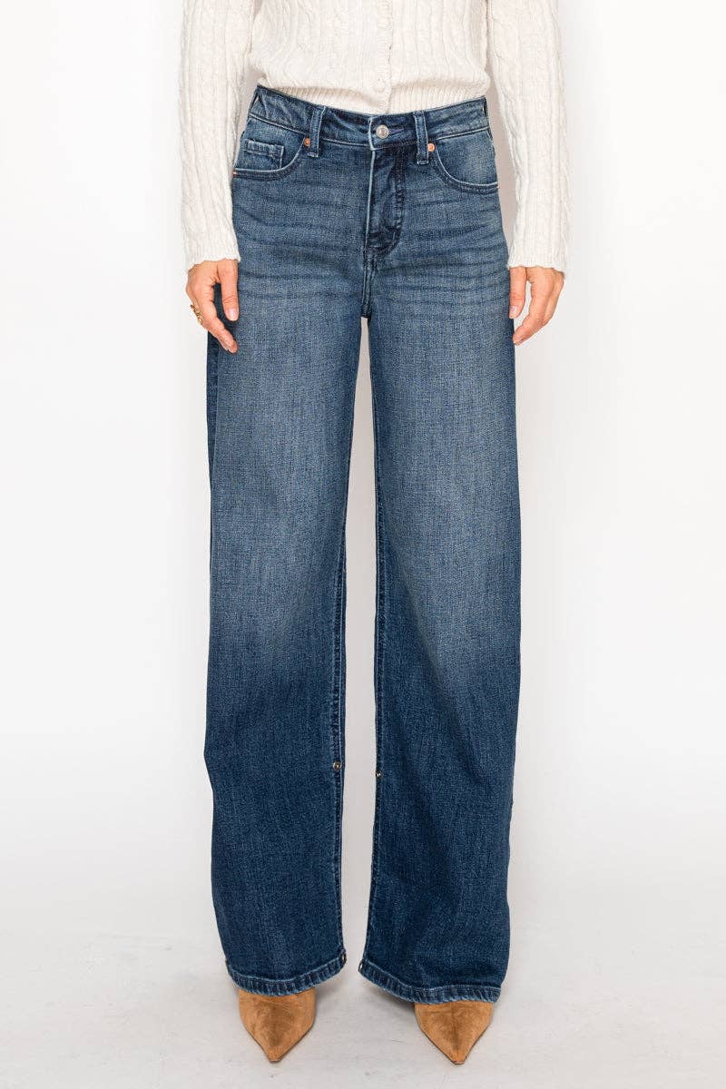 HIGH RISE A-WIDE JEANS