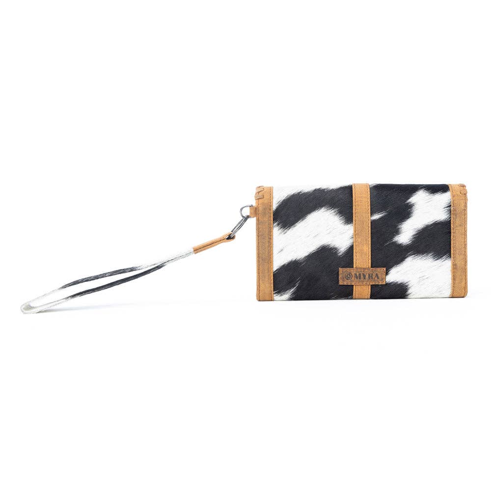 Monarch Hide Hairon Leather Wallet in Rustic Ivory