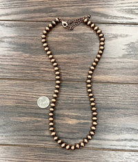 10mm Copper Bead Necklace