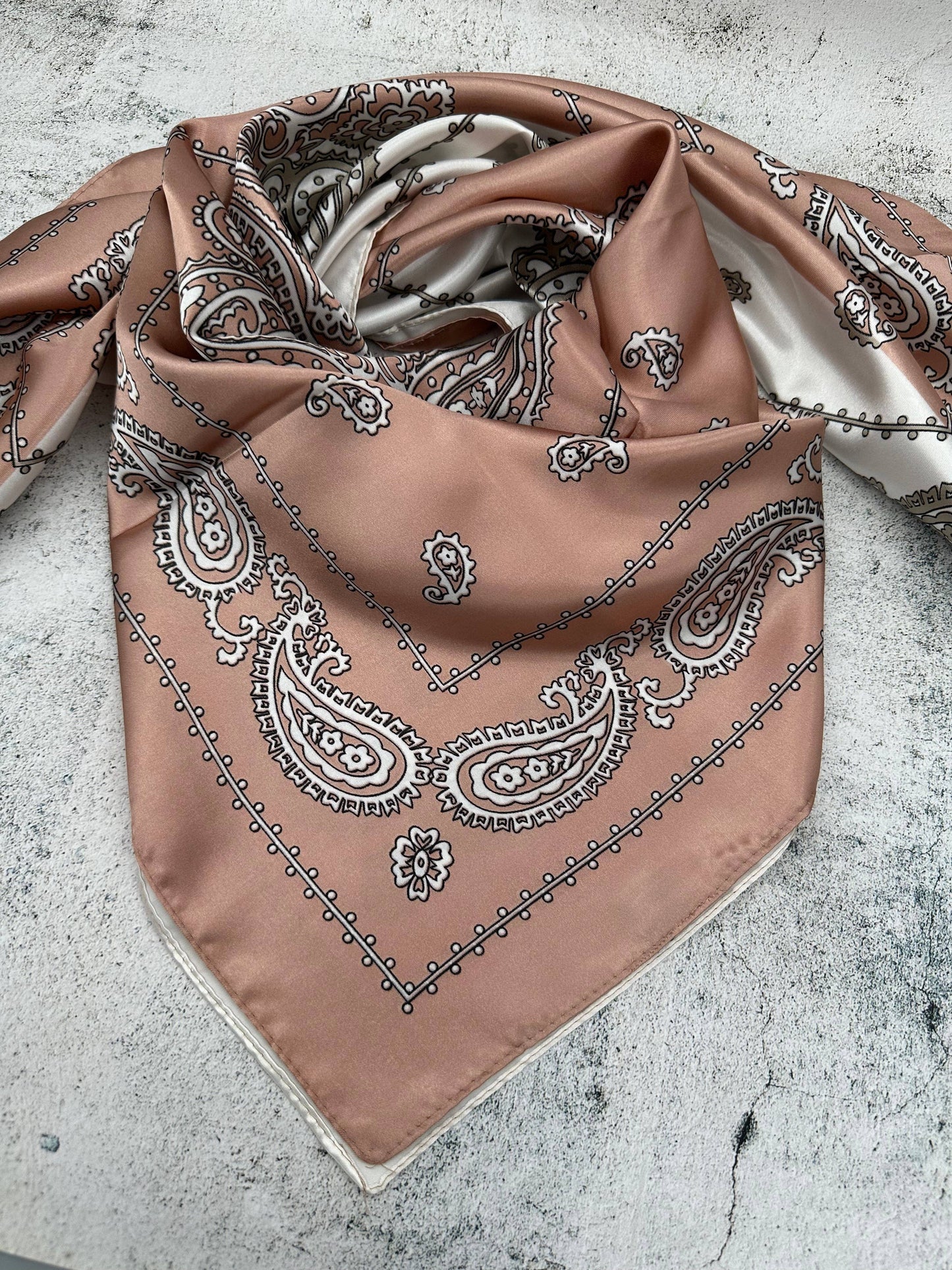 Paisley Flip - Pink/Tan Wild Rag