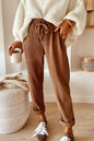 Drawstring Casual Corduroy Pants