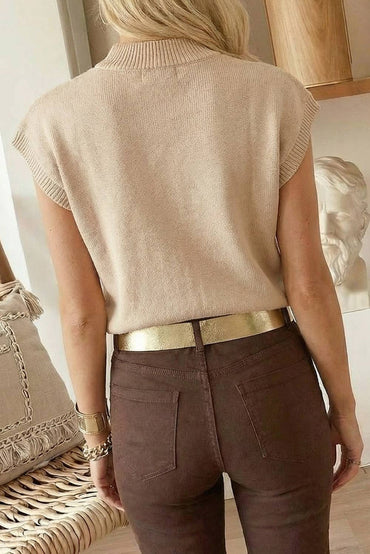 Horseshoe Mock Neck Knit Top