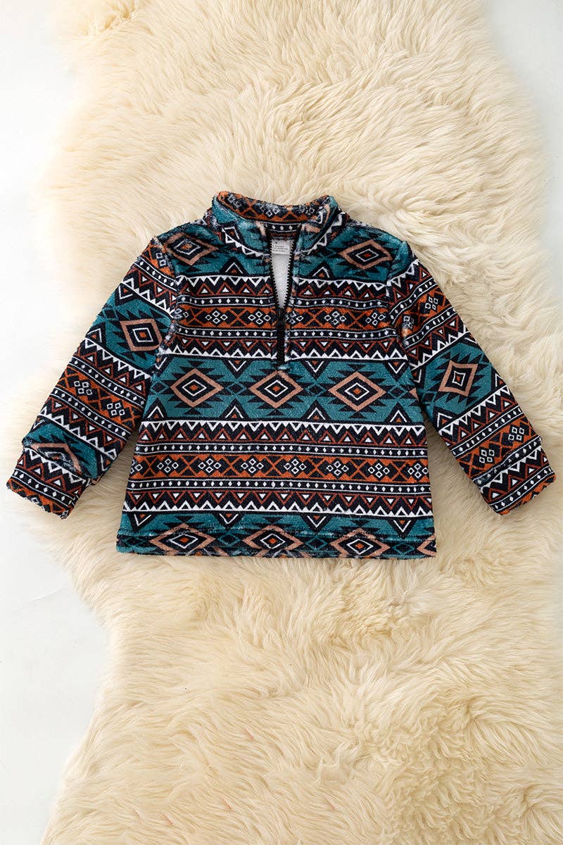 Light Fleece Aztec Pullover