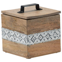 Amos Wood Jewelry Trinket Storage Box