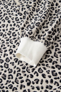 Beige Leopard Quarter Zip
