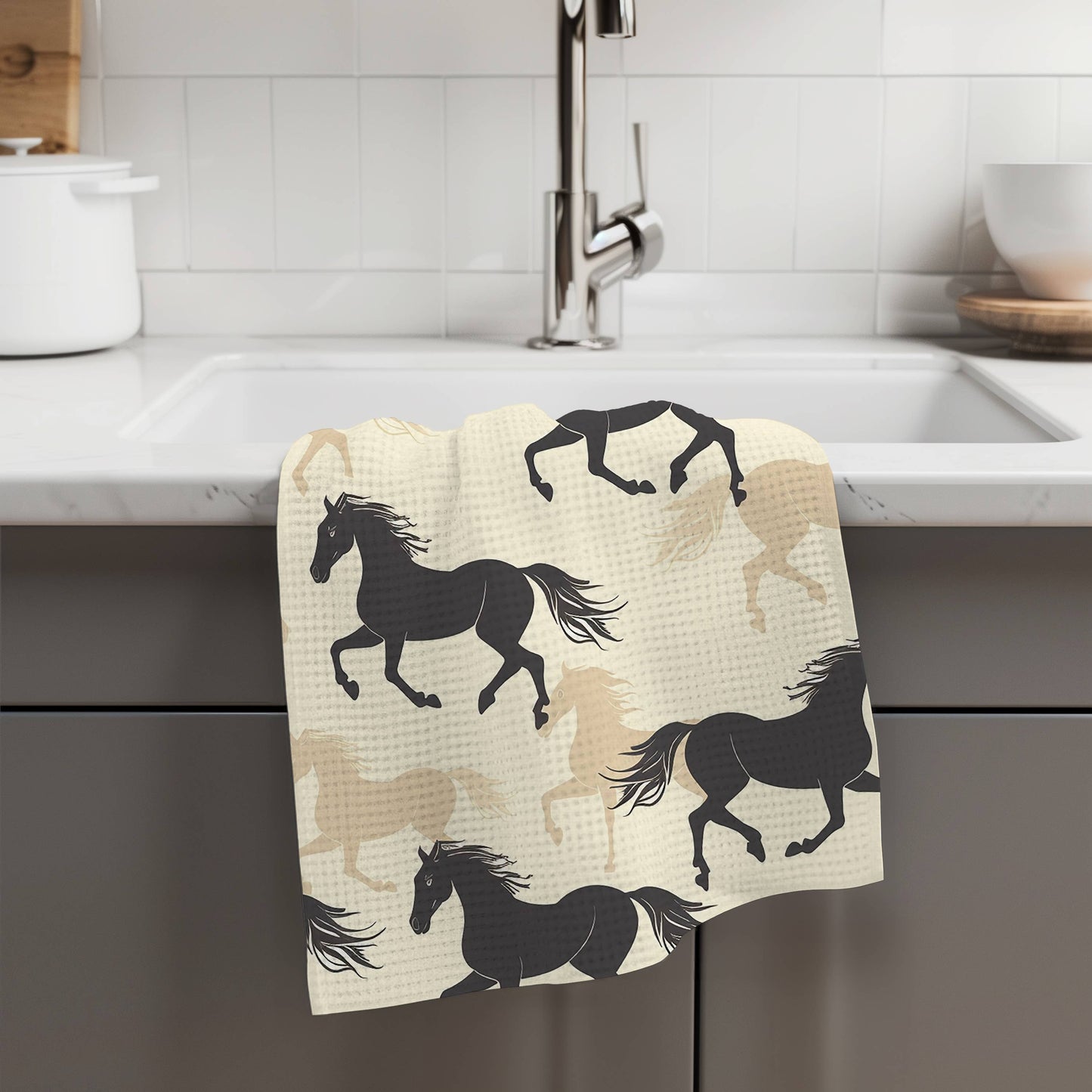 Horse Kitchen Towel Waffle