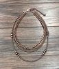Copper Bead 4 Strand Necklace