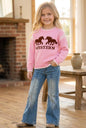 Pink Western Sweater