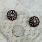 Copper Concho Post Earrings