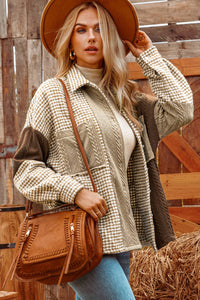 Patchwork Loose Shacket