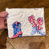 Ida Mae SMU Quilted Makeup Bag