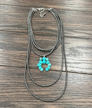 Squash Naja Faux Turquoise Necklace