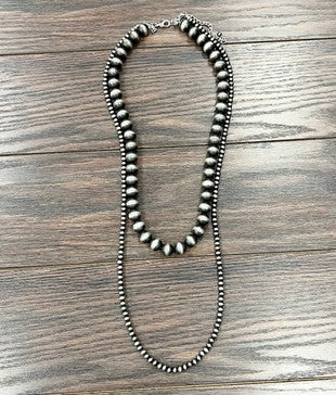 Two Strand Faux Navajo Bead Necklace