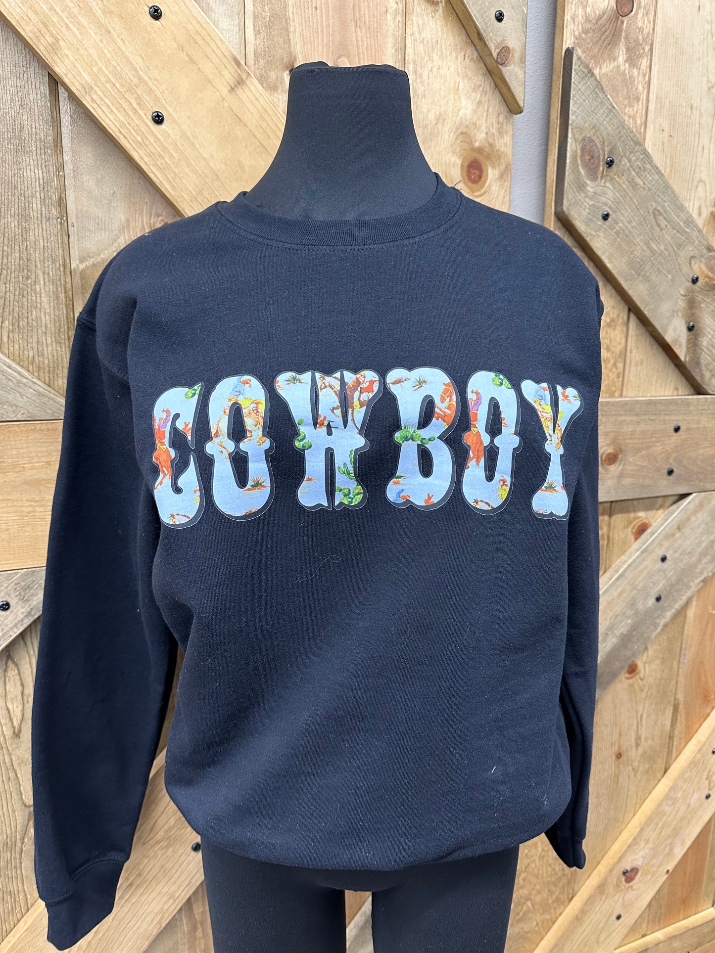 Cowboy Illustration Crewneck