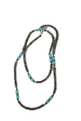 Disc Beaded Faux Navajo and Turquoise Necklace